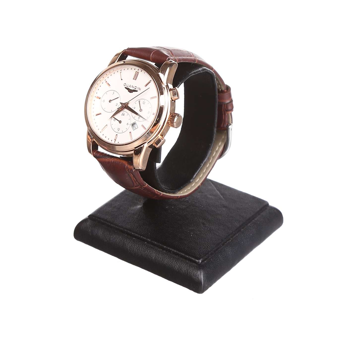 

Часы Guanqin Gold-White-Brown GQ12005 CL
