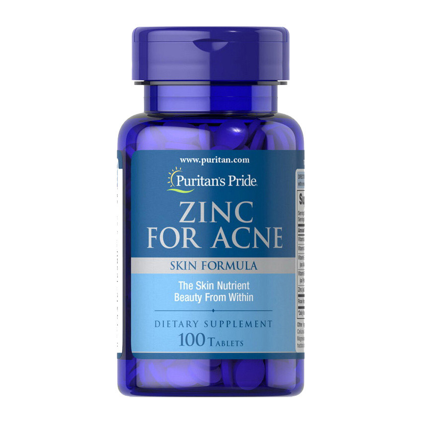 

Витамины Puritan's Pride Zinc for Acne 100 tab