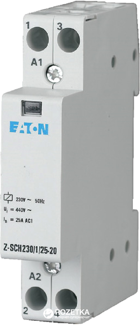 

Реле силове Eaton Z-SCH230/1/25-20 25А 2НО 230В