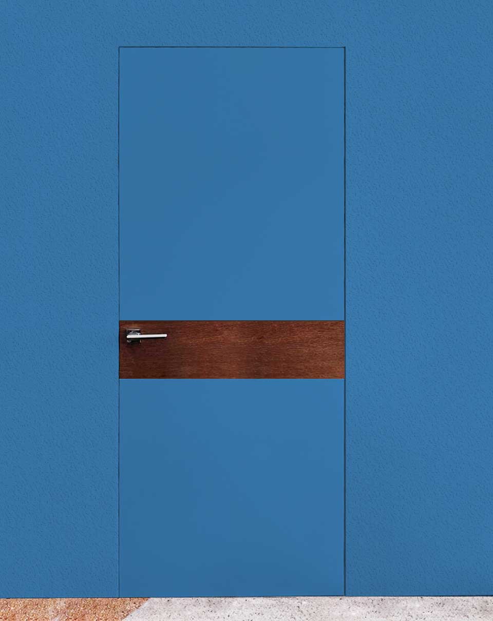 

Межкомнатная дверь Gradius 900х2030 голубая со вставкой скрытого монтажа
