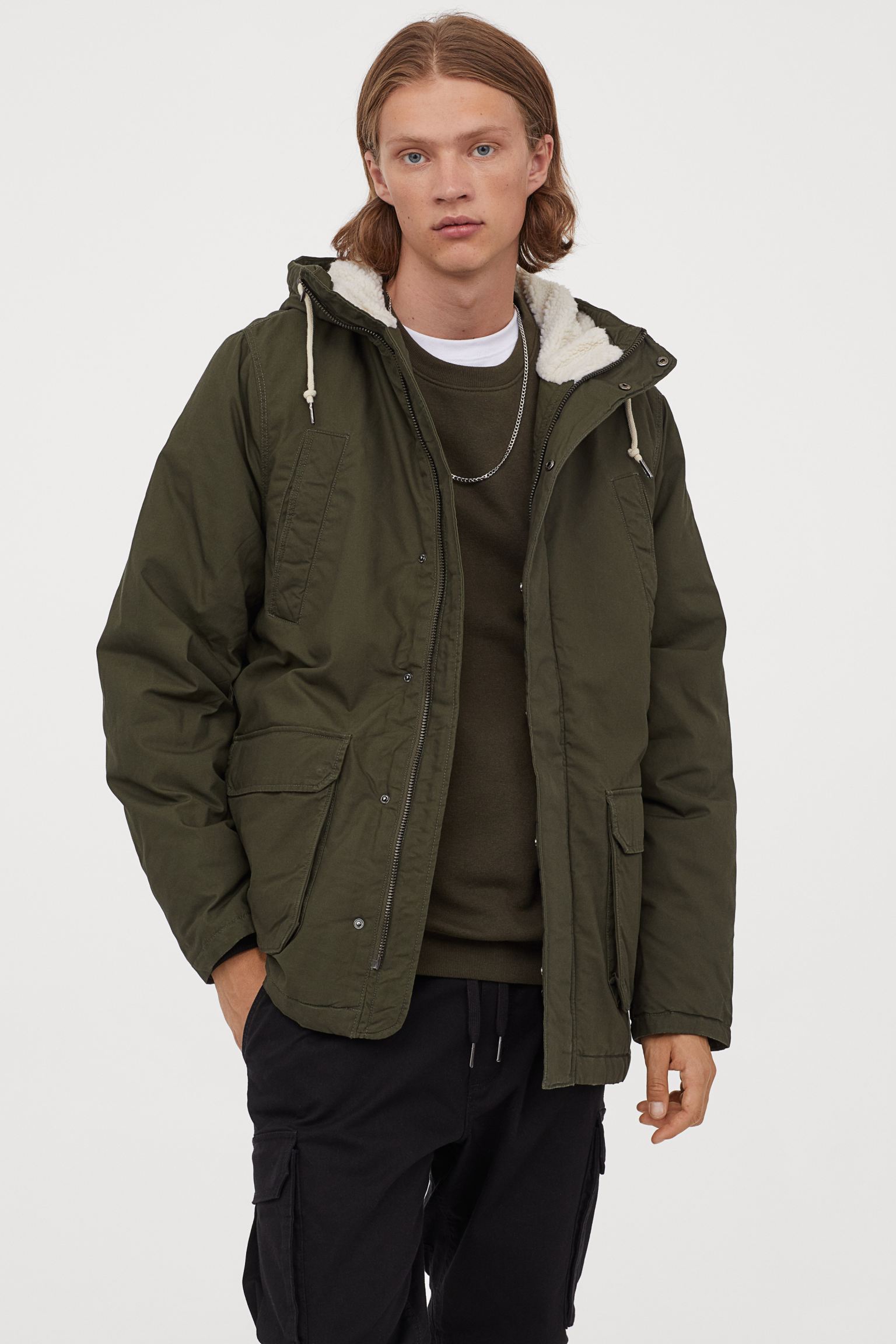 

Парка H&M  хаки 20204958840, Парка H&M L хаки 20204958840