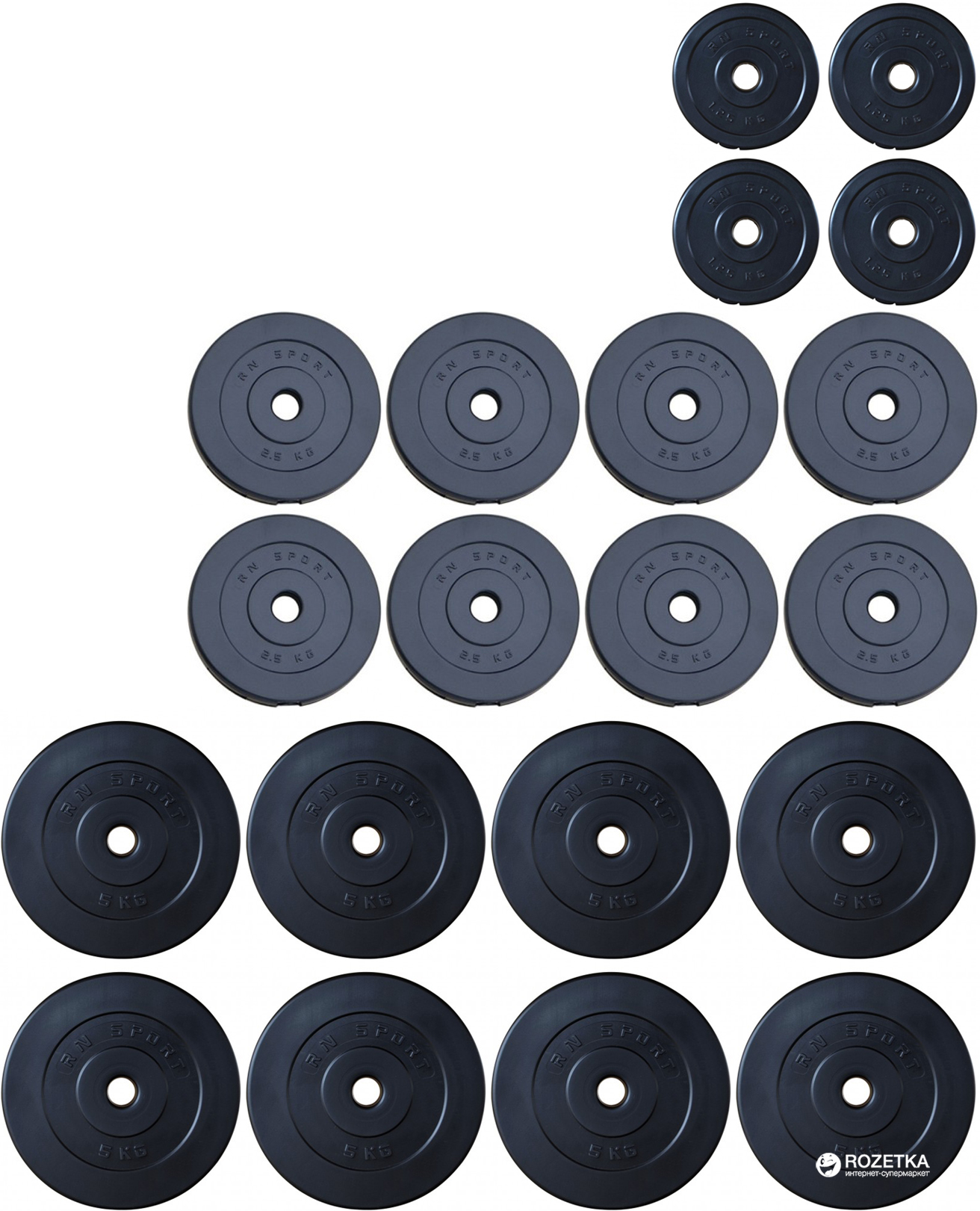 

Комплект битумных дисков RN-Sport 65 кг (4x1.25 кг, 8x2.5 кг, 8x5 кг) (RNbitset65)