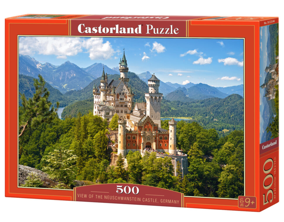 

ПАЗЛЫ CASTORLAND Замок Нойшванштайн, 500 эл. Размер 47х33 см. (53544)