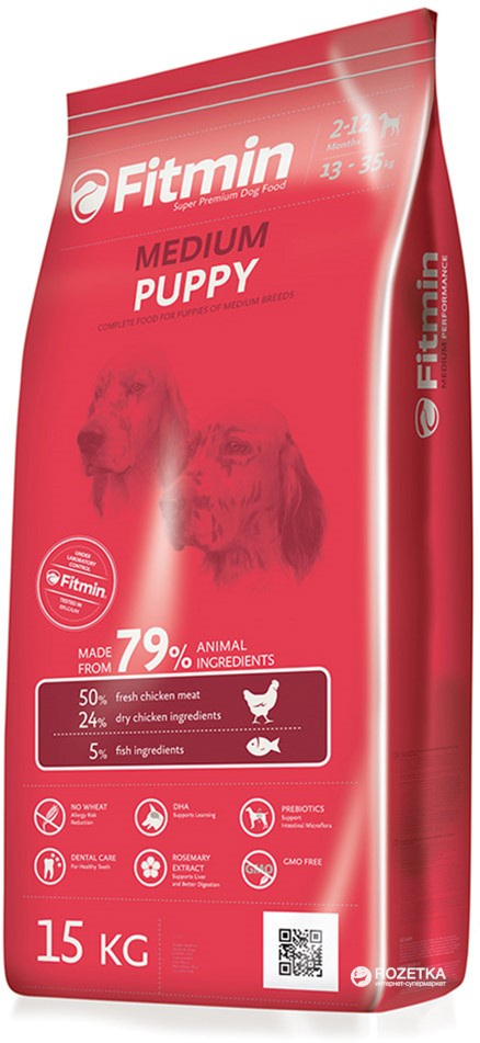

Сухой корм для щенков Fitmin dog medium puppy - 15 кг