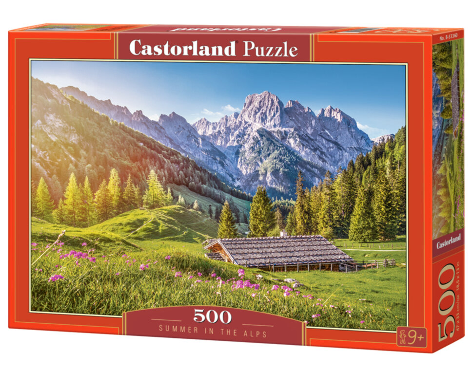 

ПАЗЛЫ CASTORLAND Лето в Альпах, 500 эл. Размер 47х33 см. (53360)