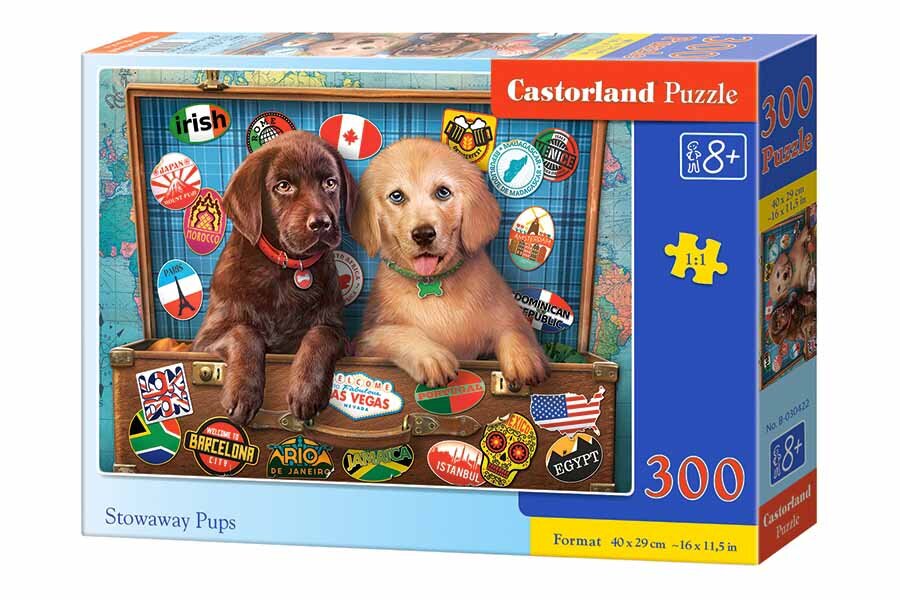 

ПАЗЛЫ CASTORLAND Щенки-путешественники, 300 ЭЛ. Размер 40x29 см (030422)
