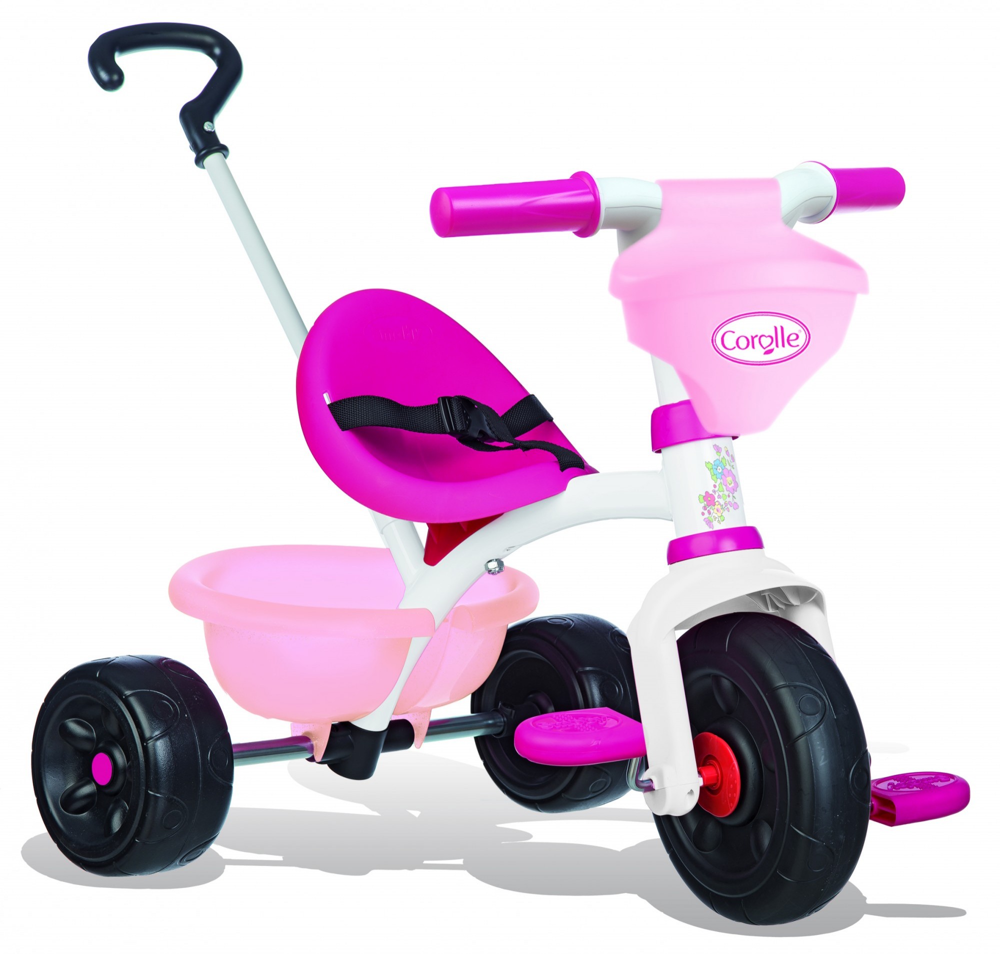 

Детский велосипед Smoby Королле Би Фан с багажником и сумкой розовый (740329)