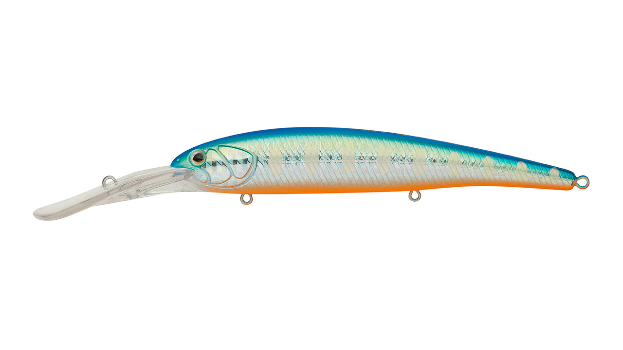 

Воблер Минноу Strike Pro Hooligan Deep Diver 120, 120 мм, 20,9 гр, Загл. 6,0м.-8,0м., Плавающий, цвет: A150-713 UV Blue Silver OB, (EG-220L#A150-713) (128528)