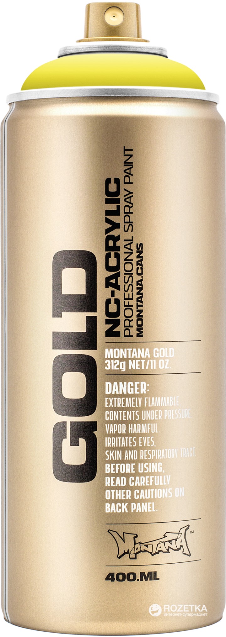 

Акриловая краска-спрей Montana Gold 1110 Сера 400 мл (Brimstone) (4048500283994)
