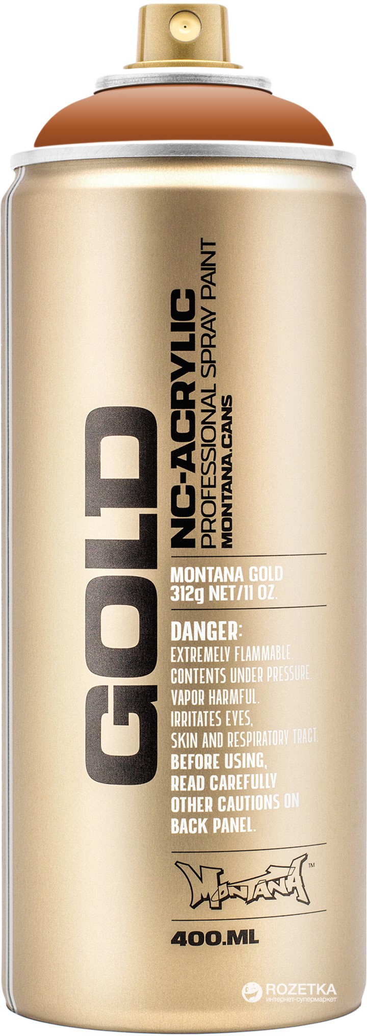 

Акриловая краска-спрей Montana Gold S8000 Шокирующий коричневый 400 мл (Brown Light) (4048500285752)