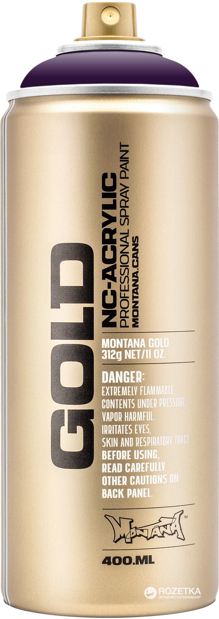 

Акриловая краска-спрей Montana Gold 4260 Черно-пурпурный 400 мл (Black Purple) (4048500284700)