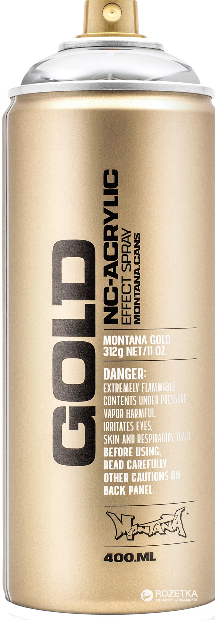 

Акриловая краска-спрей Montana Gold M1000 Серебряный хром 400 мл (Silverchrome) (4048500285912)