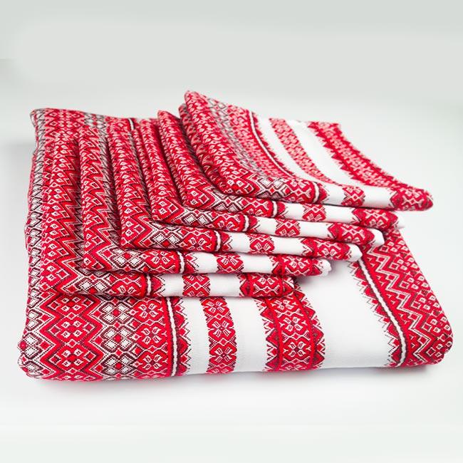 

Скатерть вышитая + 6 салфеток Дом творчества Праздничный столовый набор, 160 х 145 см, красный FM30214