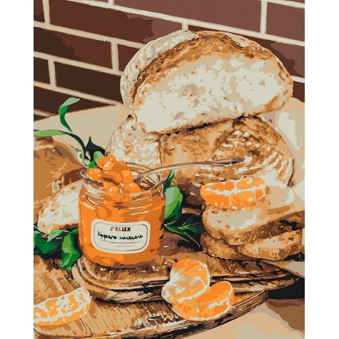 

Картина по номерам. "Мандариновый привкус" 40*50см KHO5572 393284