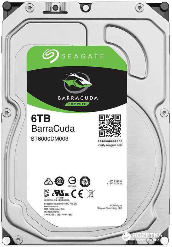 

Жесткий диск Seagate Barracuda 6TB 5400rpm 256MB ST6000DM003 3.5 SATAIII