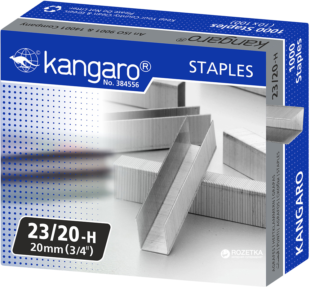 

Скобы Kangaro №23/20-1М 1000 шт. (8901057523202)
