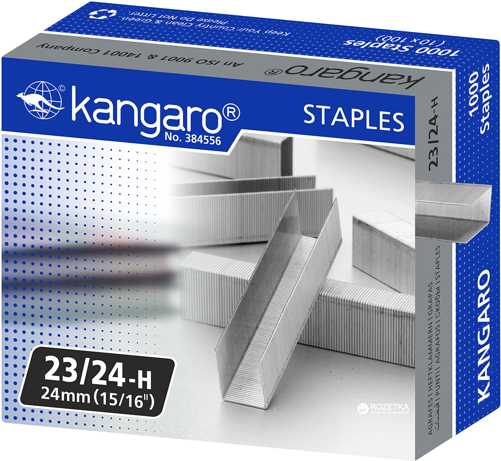 

Скобы Kangaro №23/24-1М 1000 шт. (8901057523240)