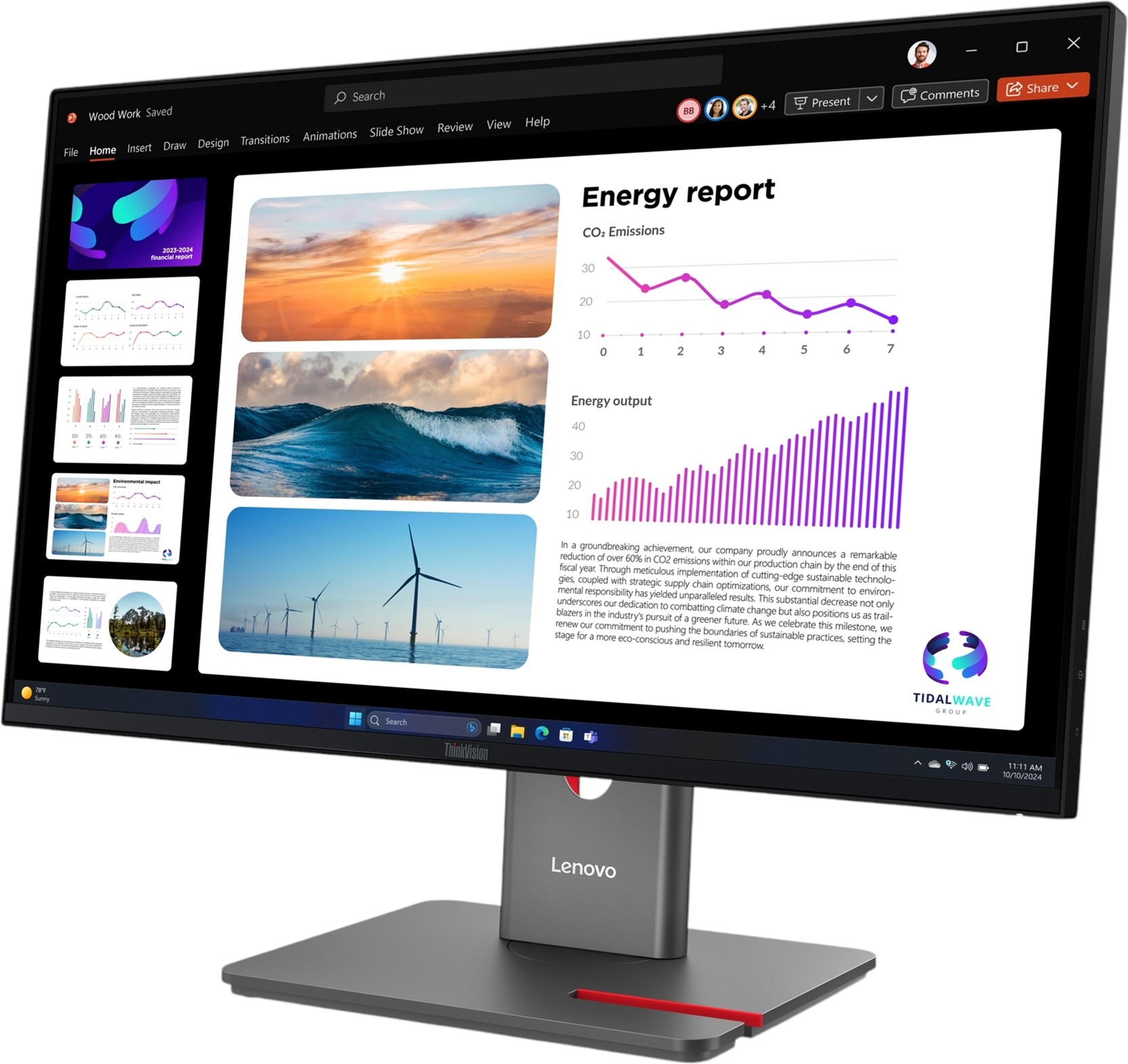 фото Монитор Lenovo P24Q-40 (64B2GAT1EU)