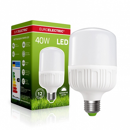 

Лампа светодиодная EUROLAMP сверхмощная 40W E27 6500K (LED-HP-40276)