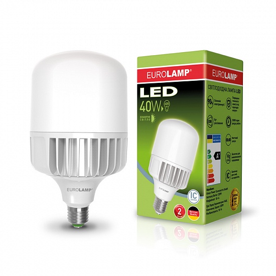 

Лампа светодиодная EUROLAMP сверхмощная 40W E40 6500K (LED-HP-40406)