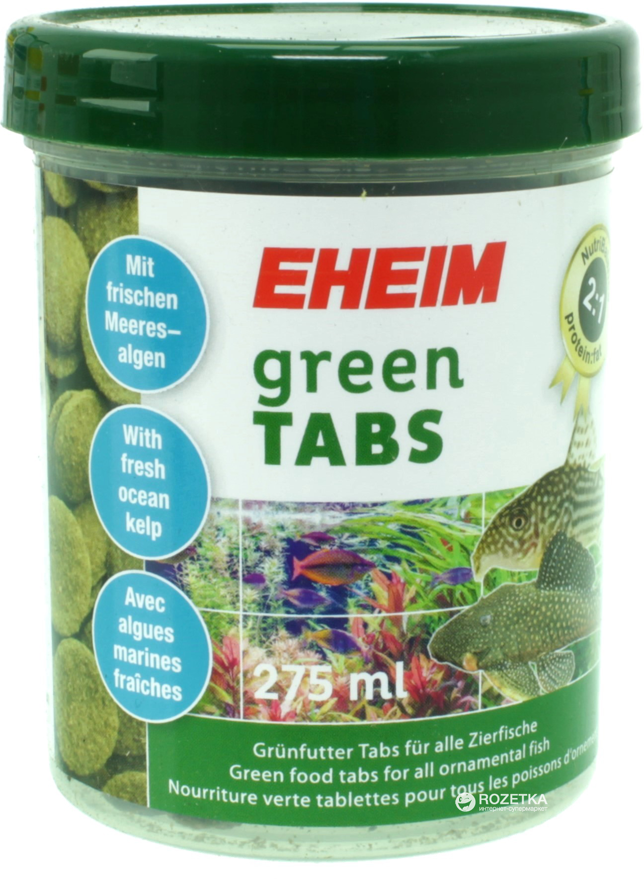 

Корм EHEIM Green Tabs для аквариумных рыб в таблетках 275 мл (4906110)