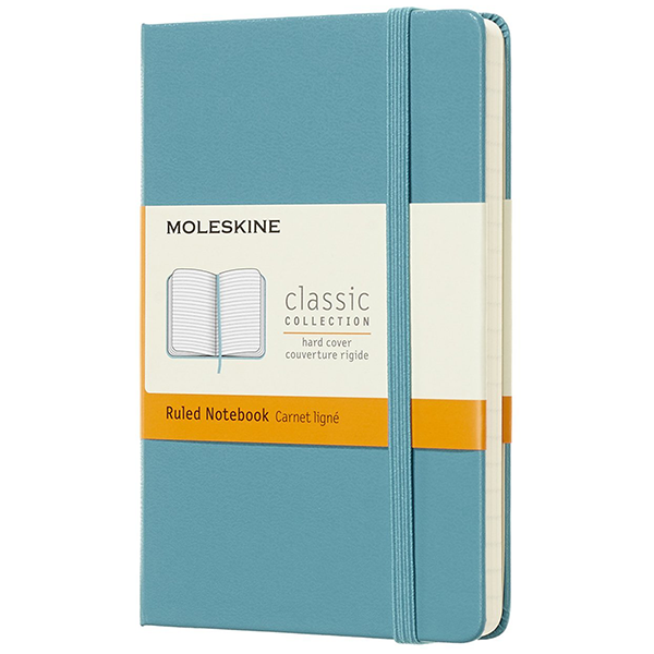 Карманный блокнот Moleskine Classic Твердая обложка Океанский синий ...