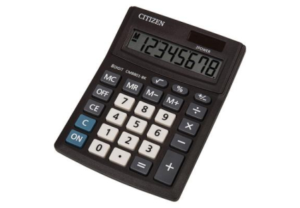 

Калькулятор настольный Citizen 137х102х31мм 8 разрядный черный (CMB 801 BK)