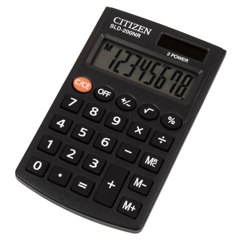 

Калькулятор Citizen карманный 8 разрядный (SLD 200NR)