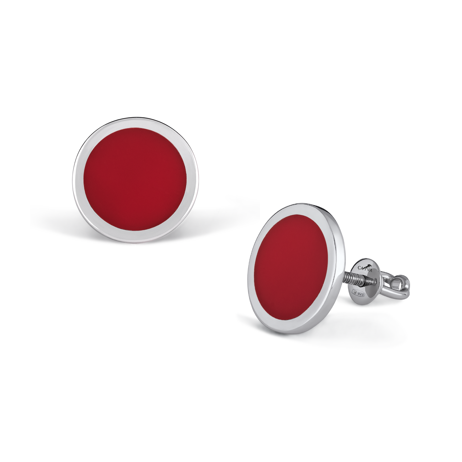 

Срібні пусети з червоною емаллю cava.cool