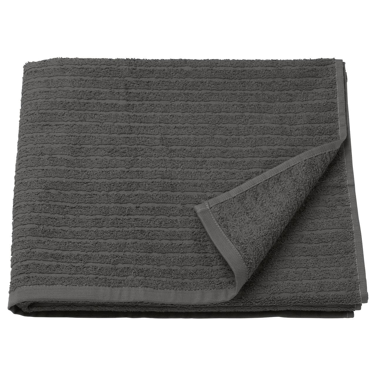 Банное полотенце IKEA VÅGSJÖN 70x140 см темно-серое 303.536.08 – низкие ...