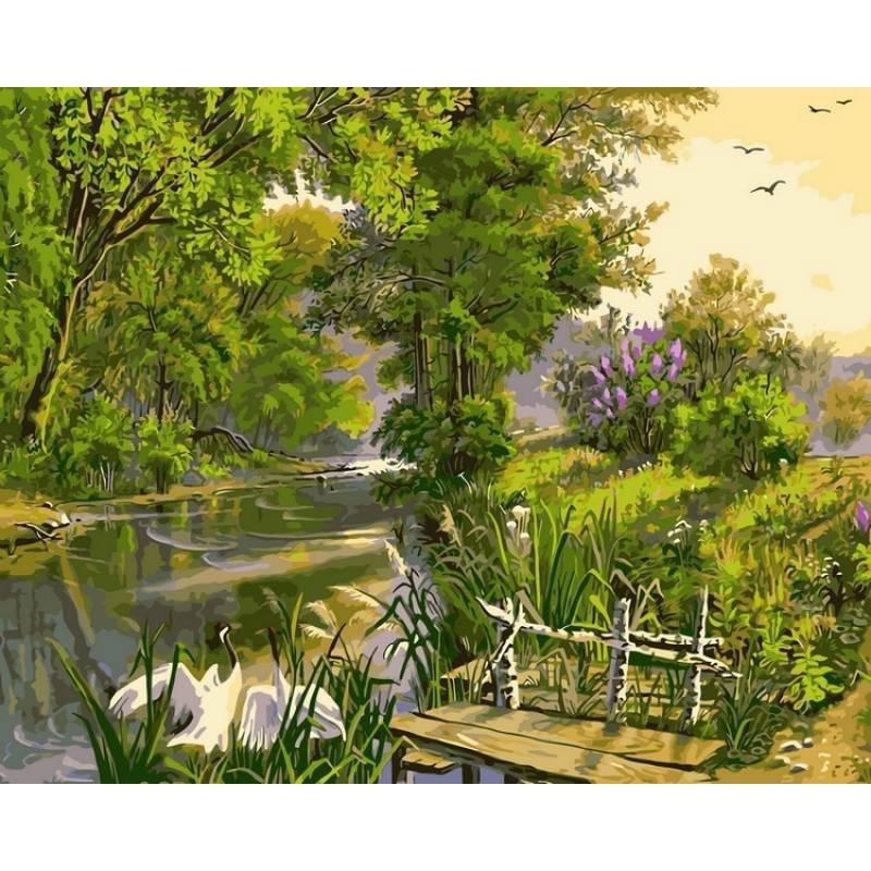 

Картина по номерам VP167 У реки. Худ. Виктор Цыганов, 40x50 см., Babylon
