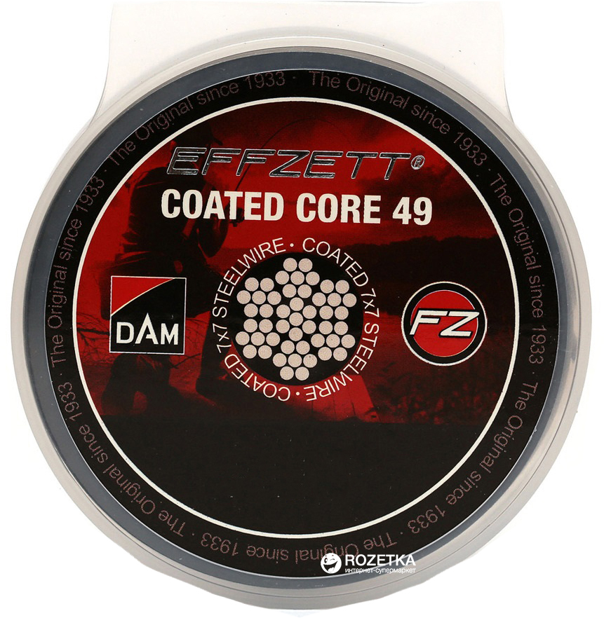 

Поводочный стальной материал 7х7 DAM Effzet Coated Core 49 Steeltrace 10 м 20 кг (56411)