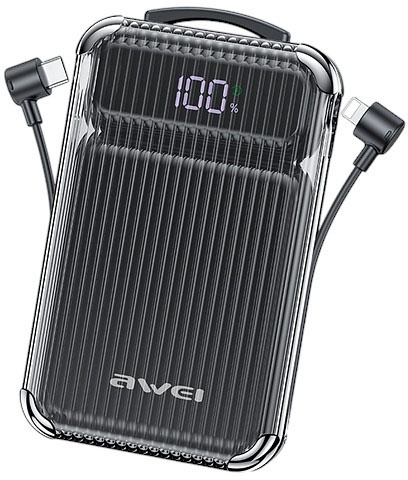 фото Внешний аккумулятор (павербанк) Awei P89K 10000mAh Black