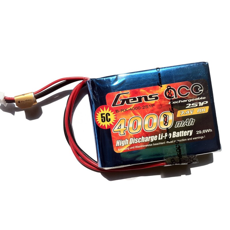 

Аккумулятор Gens Ace LiPO 7,4 В 4000 мАч 2S 1С (B-RX-4000-2S1P)