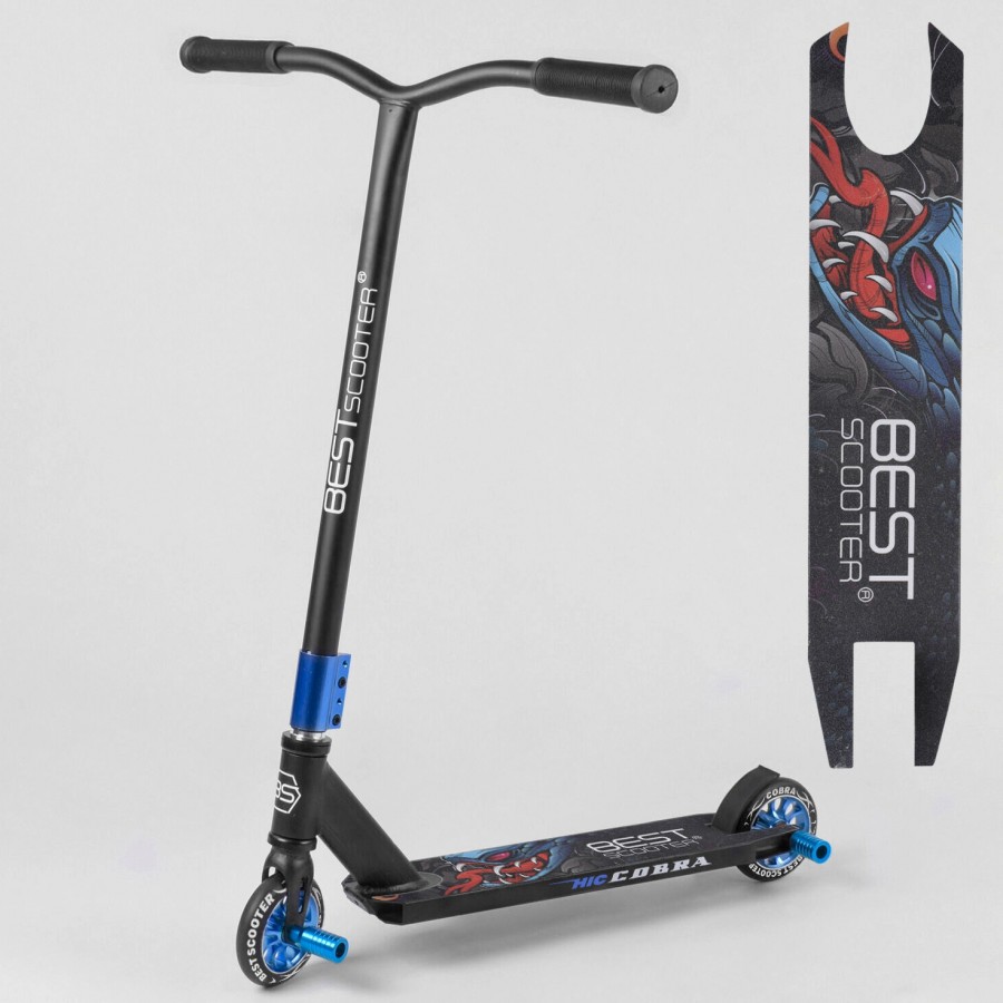 

Самокат трюковый Best Scooter COBRA 32999 HIC-система Черно-Синий