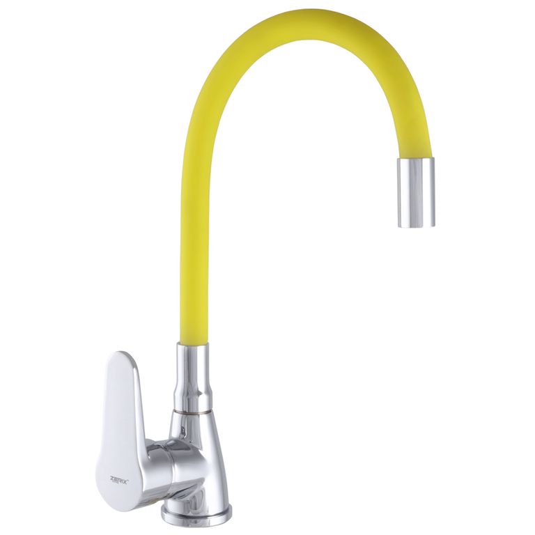 

Смеситель Для Кухни Zerix Sop7 146 С Желтым Гибким Изливом (Zx2661)