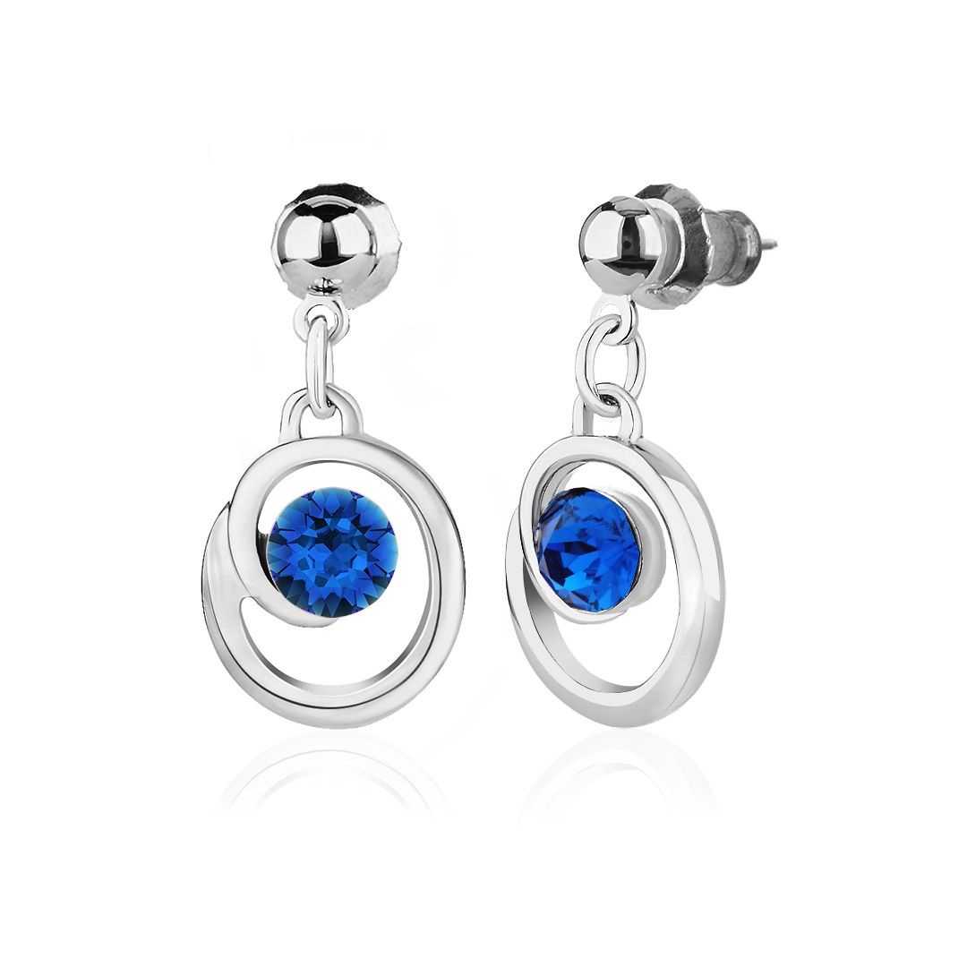 

Серьги с замком «пусcета» KOBI Sole со вставками Swarovski Ø 4 мм модели 7042-0185-72-32