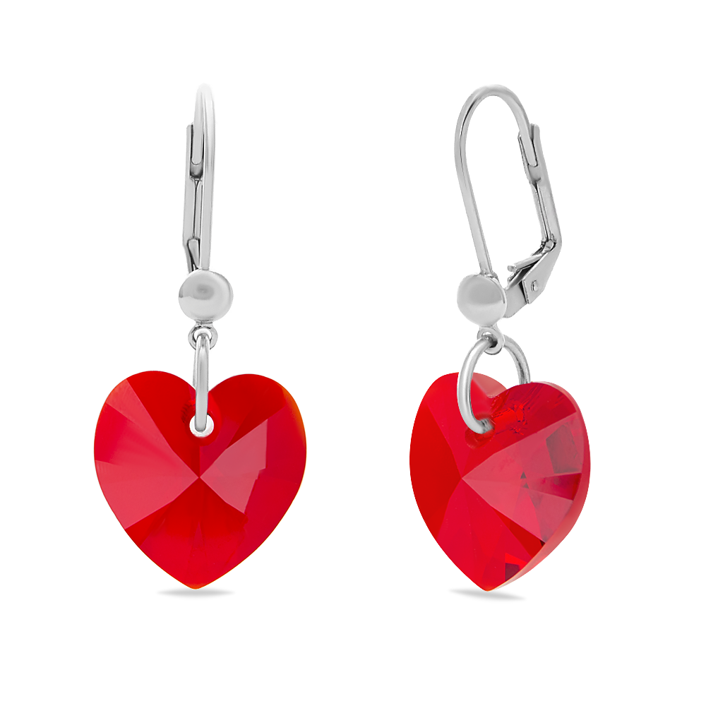 

Серьги KOBI Heart со Swarovski 14 мм модели 7440-0954-66