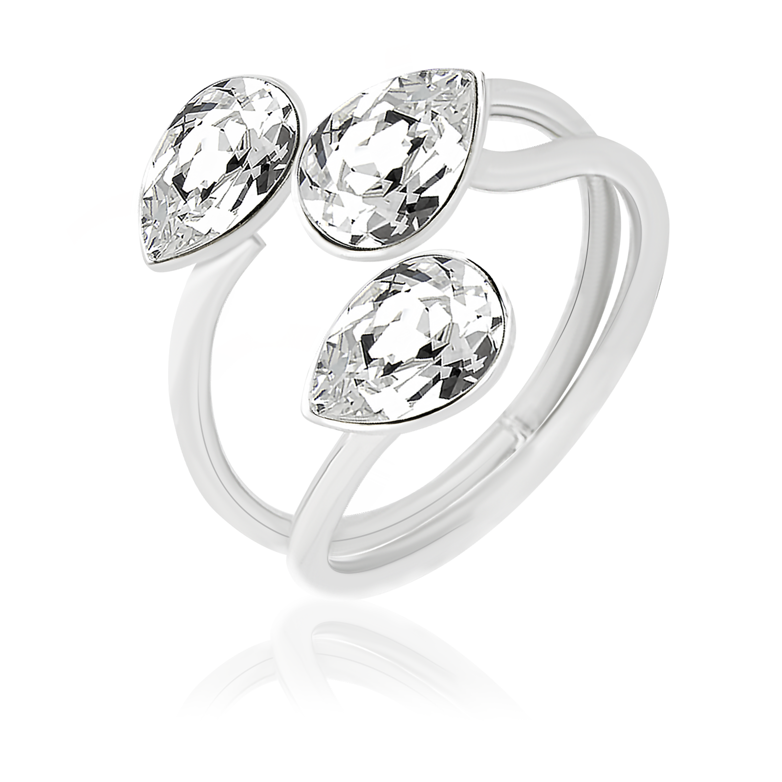 

Кольцо KOBI NICO с кристаллами Swarovski в форме капли модели 7470-0894-02-32