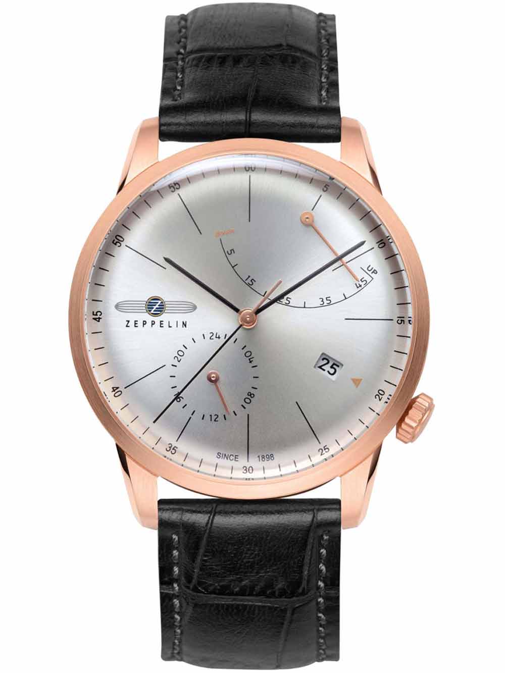 

Часы Zeppelin Flatline 7368-4 rosegold 40 mm 50M
