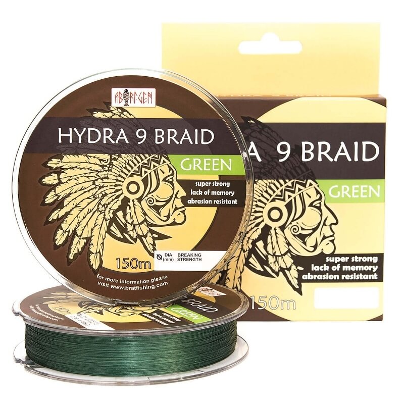 

Шнур BratFishing Aborigen Hydra 9 Braid 150м 0.22мм зелёный (30/02-026-022)