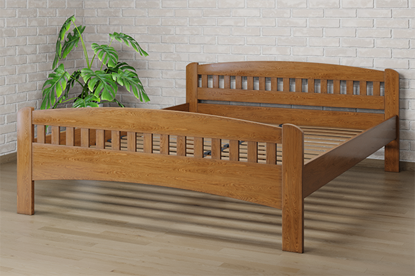 

Ліжко Camelia Розалія 140х200 Горіх світлий Сосна Лак