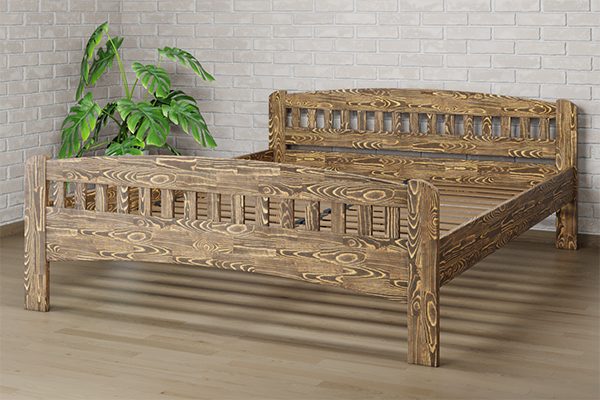 

Ліжко Camelia Розалія 160х200 Горіх темний Сосна Олія
