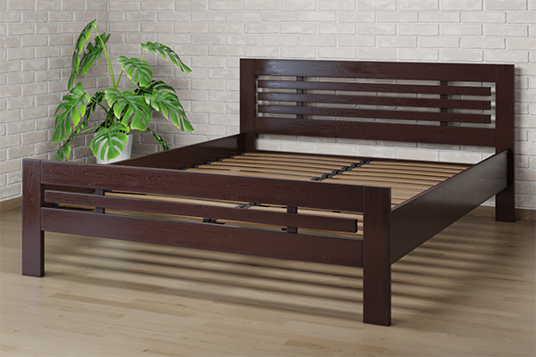 

Ліжко Camelia Фрезія 90х200 Горіх темний Бук Лак