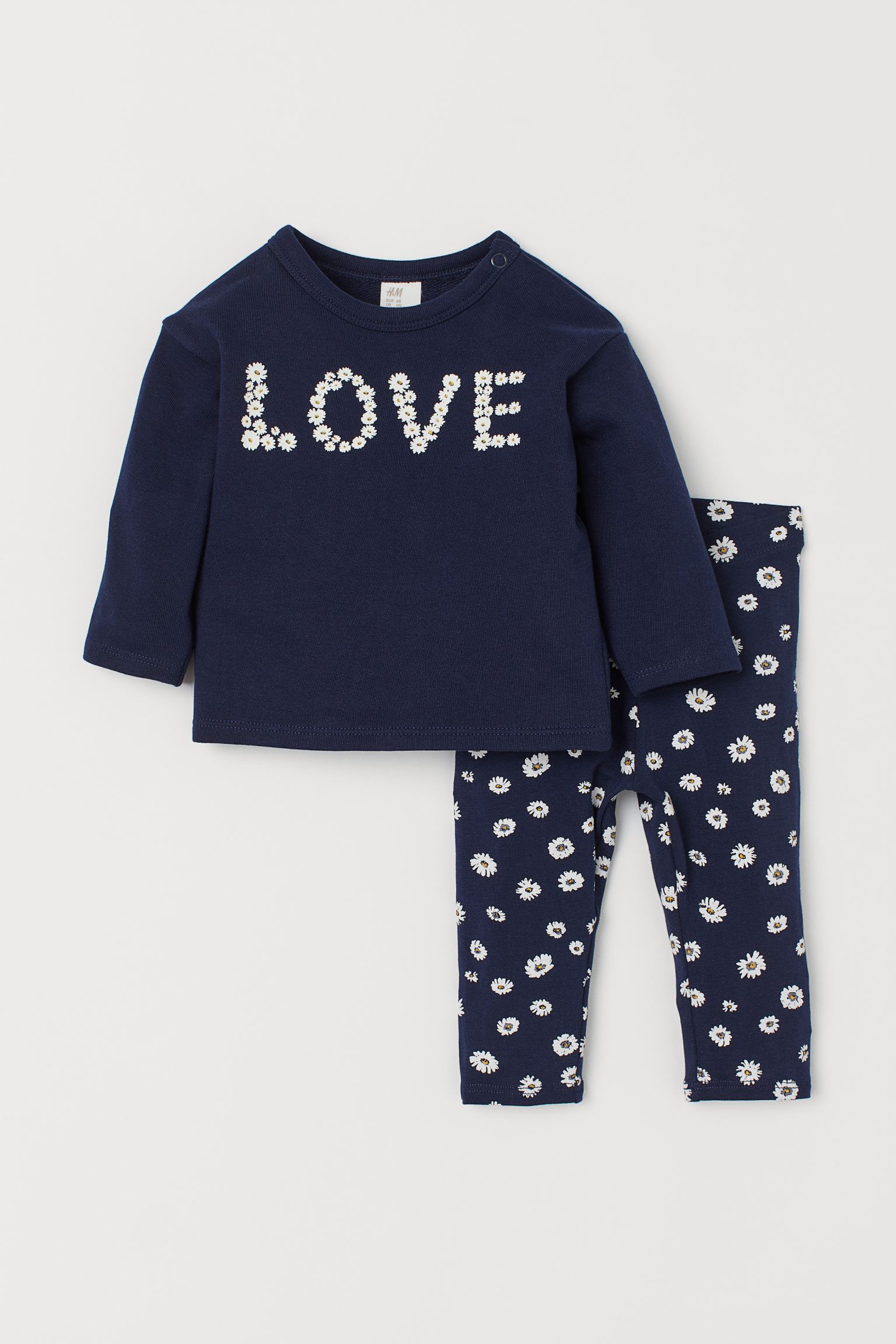 

Комплект из 2 предметов из хлопка H&M 2-3 ГОДА 98см Синий