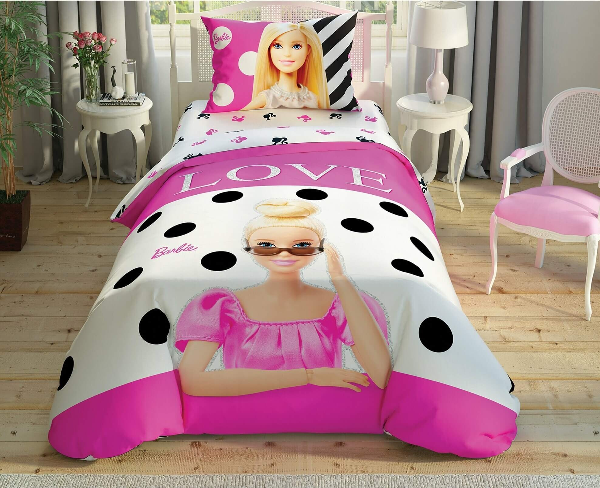 

Комплект постельного белья Tac Disney Barbie Glitter подростковое