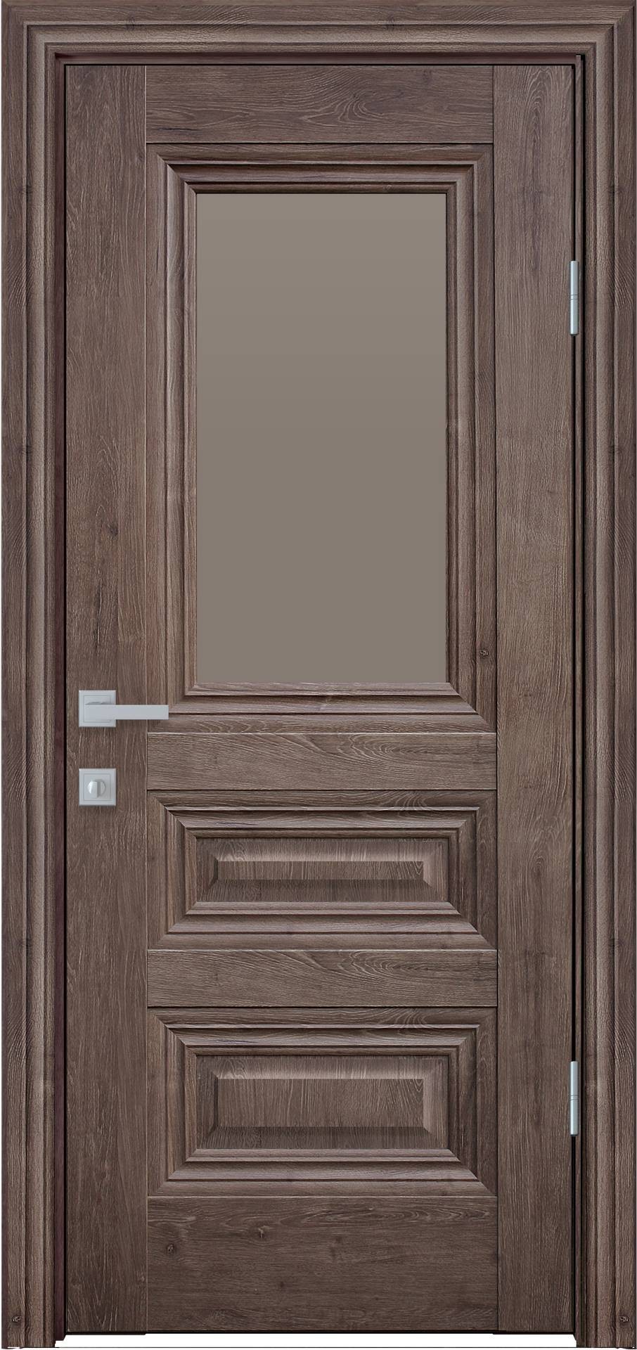 

Двери межкомнатные Новый Стиль Камилла-BR-Орех-Норвежский Ecowood стекло бронза 800*2000