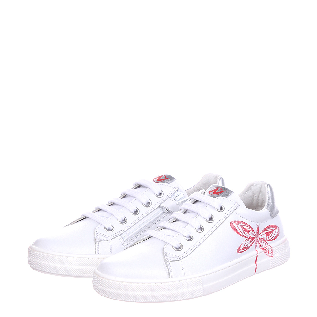 

Кеды Naturino Dance zip bianco-argento-rosa 39 белый