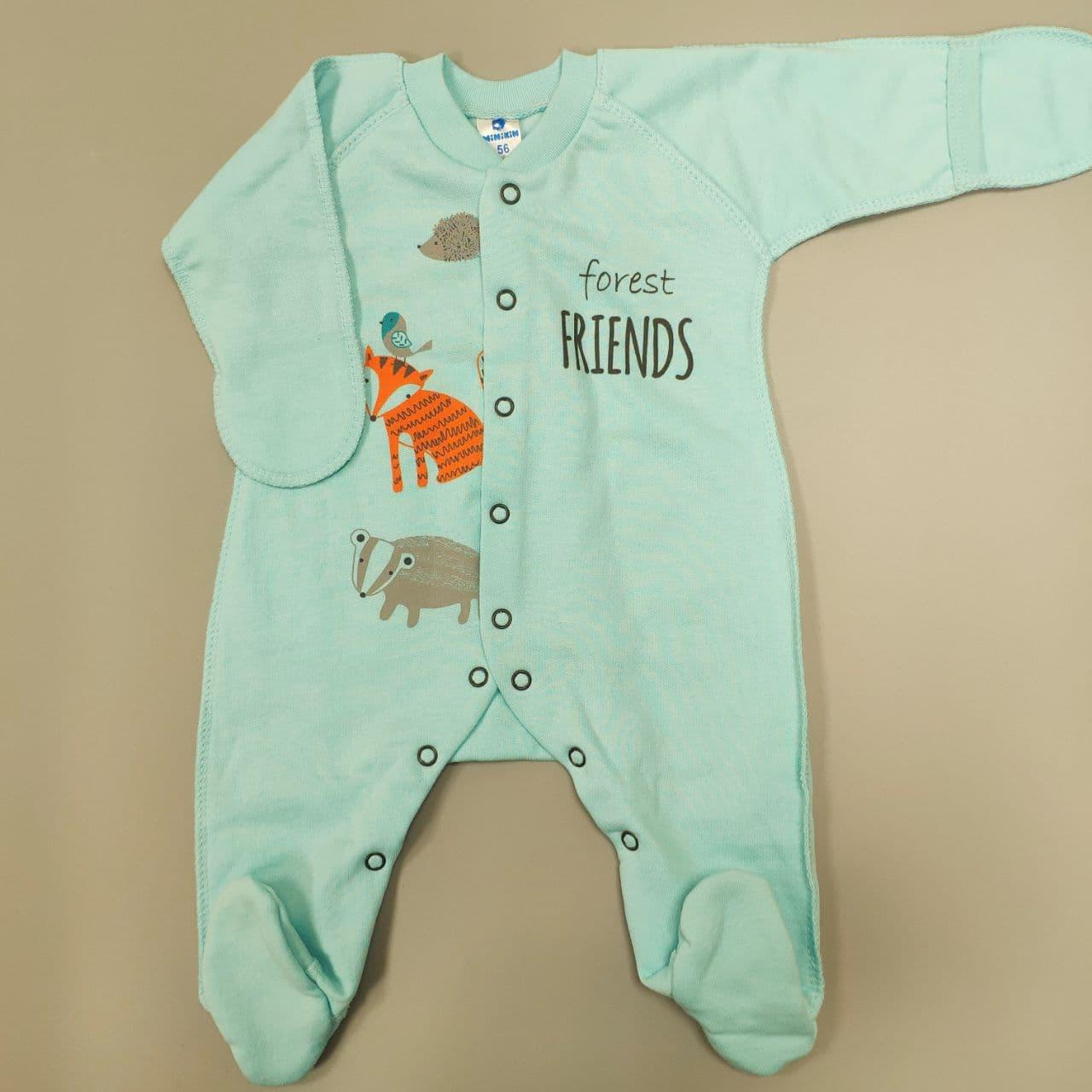 

Теплий чоловічок для малюків Minikin 19600156 Бірюзовий 56р