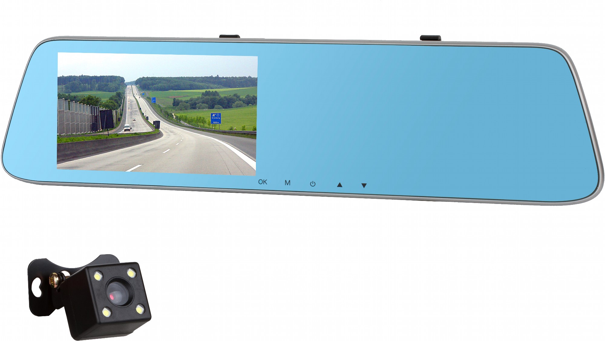 Видеорегистратор Atrix JS-X6000 Full HD Smart Mirror Dual Cam Silver ...
